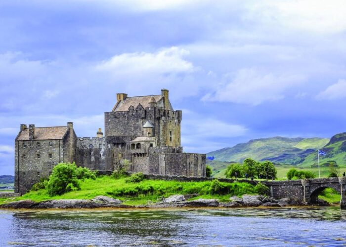Ancient stone ruins high in the Andes mountains of South America